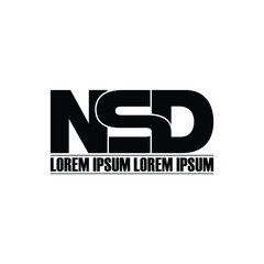 NSD letter monogram logo design vector