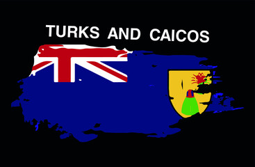 Turks and caicos distressed flag 