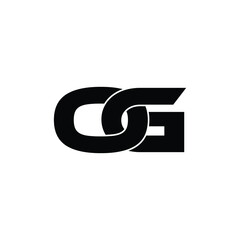 Letter OG simple logo design vector