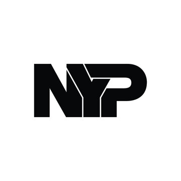 NYP letter monogram logo design vector