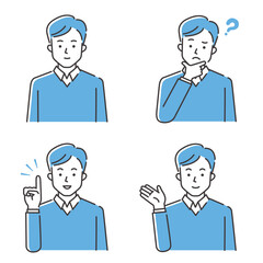 若い男性セットA