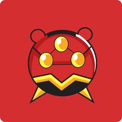 Vector illustration of superhero icons perfect for kids t-shirts and key chains.