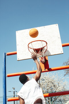 Basketball Player Jumping In Air 