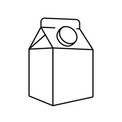 Milk in a bag line icon. Vector milk in a bag in line style isolated on white background. Element for web, game and advertising