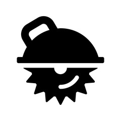 semicircle round shape wheel saw illustration. 