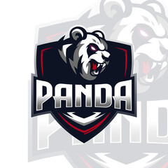 Panda Logo Mascot Vector Illustration for team template, good to use as your team logo, usually used for team logos for tournaments, competitions, championships, T-shirts, etc.