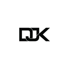 djk letter original monogram logo design