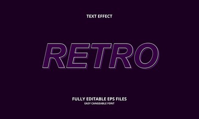 Obraz premium Editable text effect retro title style