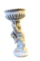 Isolated photo of a gypsum angel close up