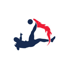 Soccer logo design vector illustration, Creative Football logo design concept template, symbols icons