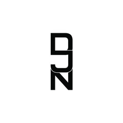 djn letter original monogram logo design