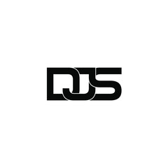 djs letter original monogram logo design