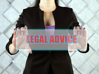  LEGAL ADVICE phrase on the screen.  The giving of a professional regarding the substance or...