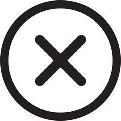 Obraz premium Black round outline icon, button, symbol isolated on white background. editable stroke and color