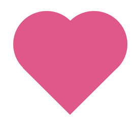 円と正方形でできたハートマークのイラスト