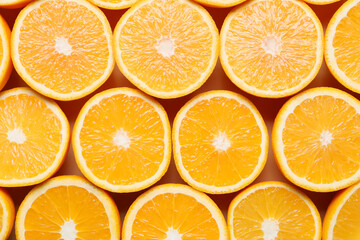 Pieces of fresh oranges as background