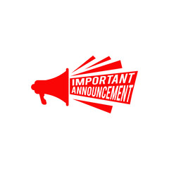 Announcement logo label design template