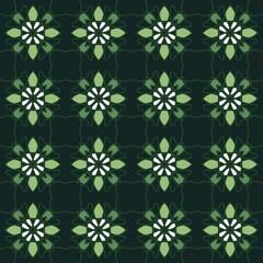 green olive mandala art seamless pattern floral creative design background vector illustration