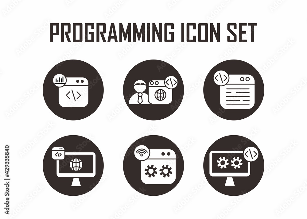 Poster programmer icon collection