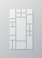 Vector empty collage twenty one frames, photos