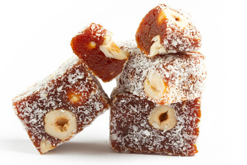 It is located dessert of Adana and Mersin cities in Turkey. Traditional turkish dessert cezerye. Turkish delight.