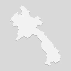 Fototapeta premium Simple vector country Asia map Laos, template