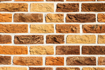 Red brick wall background. 