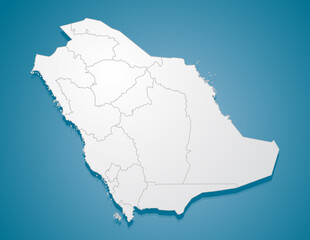 Creative Asia country map Saudi Arabia, background
