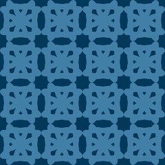 blue turquoise aqua menthe mandala art seamless pattern floral creative design background vector illustration