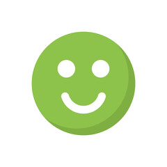 Happy emotion. Smile green emoji
