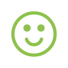Happy smiley emoji vector green.