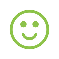 Fototapeta premium Happy smiley emoji vector green.