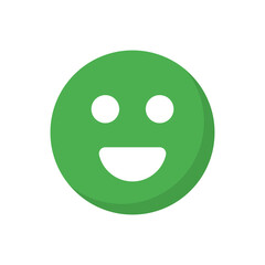 Fototapeta premium Happy emoji isolated on white background.