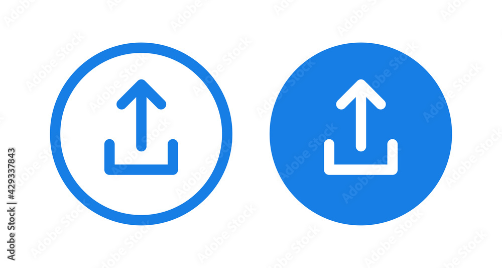Poster upload symbol vector.