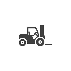 Forklift truck vector icon