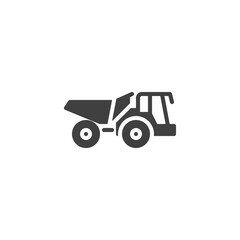 Dump truck vector icon