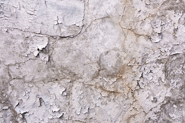 Obraz na płótnie Canvas old white concrete with cracks from old age wall texture. for your design and background texture