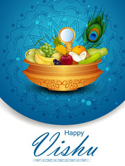 Basic vector illustration of Vishu festival of Hindu celebrated in South India - 429341246
