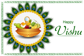 Basic vector illustration of Vishu festival of Hindu celebrated in South India - 429341408