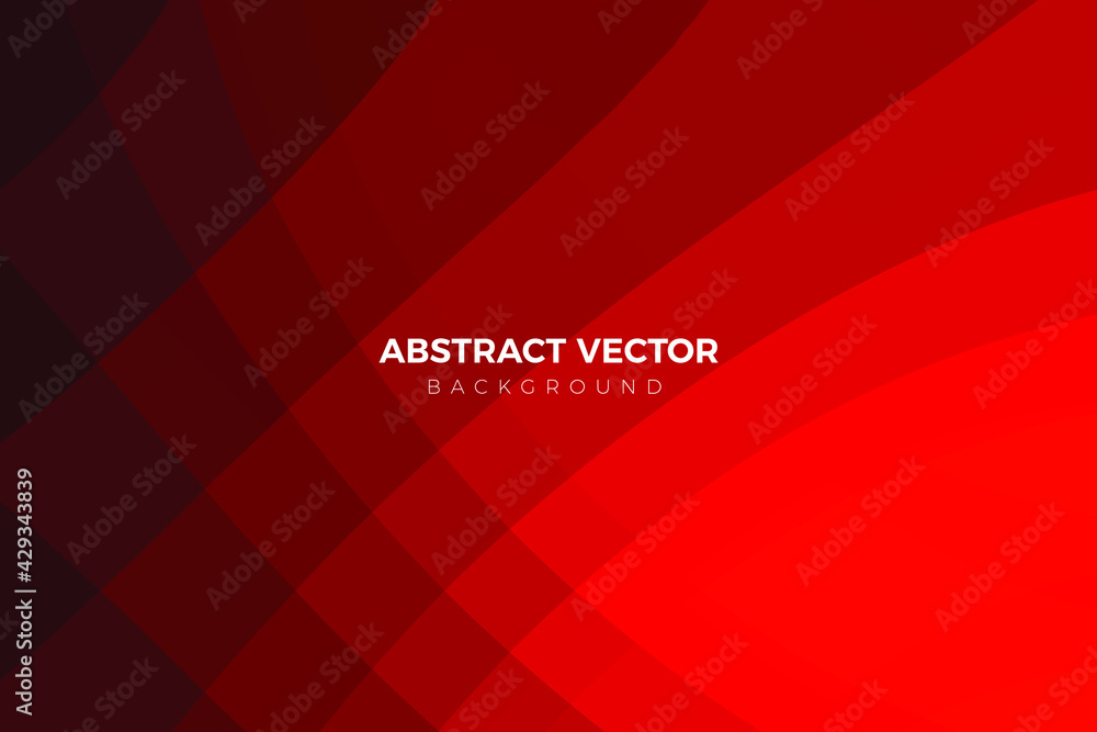 Poster minimal geometric background. red elements with fluid gradient. dynamic shapes composition. eps 10 v