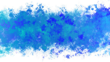 青の水彩の筆の跡、背景素材、テクスチャ