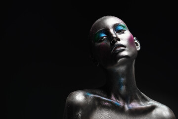 glittering body art and makeup - Powered by Adobe