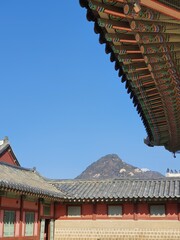 Fototapeta na wymiar Korean temple roof
