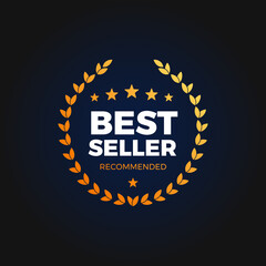 Best Seller Shopping Vector Label