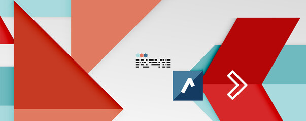 Shiny color triangles and geometric shapes vector abstract background