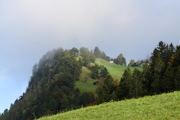 green hills in Liechtenstein, Europe