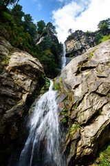 Waterfall in Himalayas along Mount Everest Base Camp Trail
