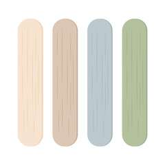Tongue depressor and wooden sticks concept vector medical