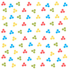 Vector seamless pattern with colorful flowers. Cute background for your design.