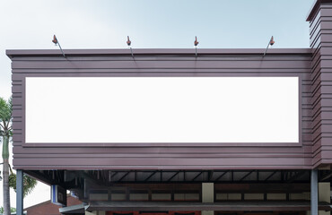 Obraz premium blank advertising billboard at airport background large advertisement